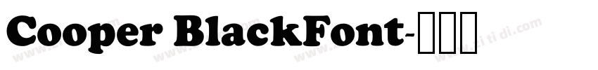 Cooper BlackFont字体转换